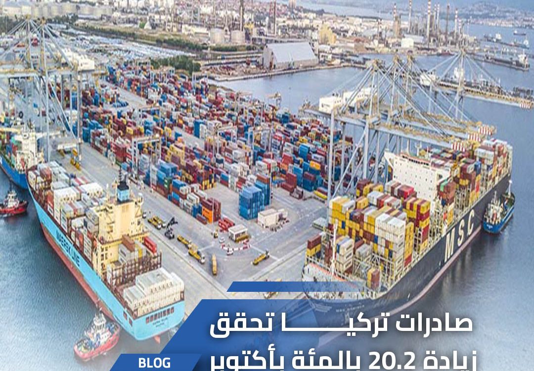 صادرات تركيا تحقق زيادة 20.2 بالمئة في أكتوبر